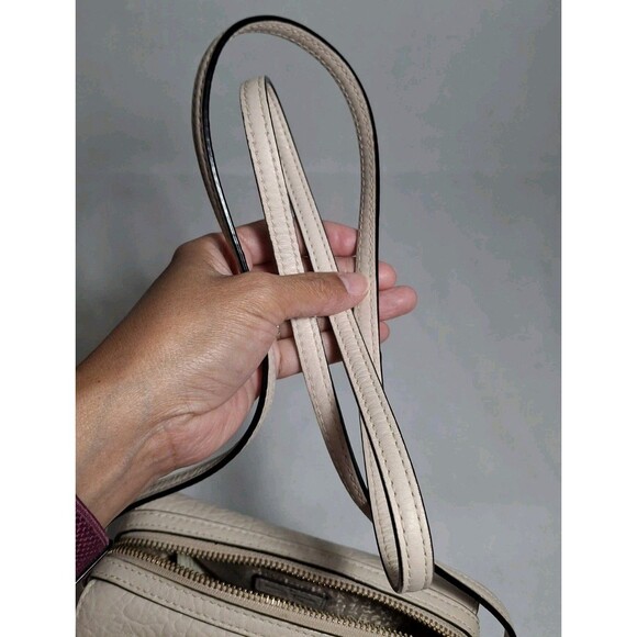 Kate Spade Perri Lane Bubbles Perforated Leather LooLoo Crossbody Cream Mini - Picture 9 of 11